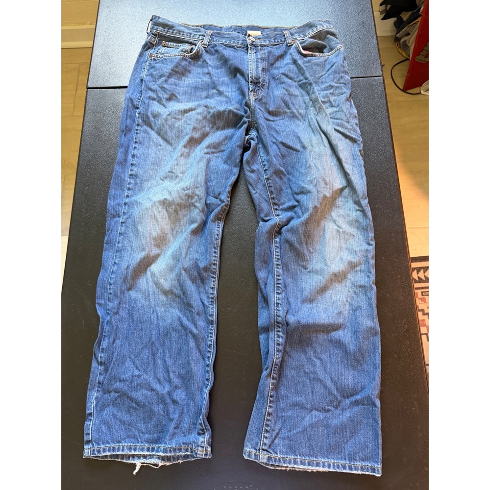 Y2K Lucky Brand Dungarees Mechanic Boot Cut Jeans Blue 38 Short 72X7010-1